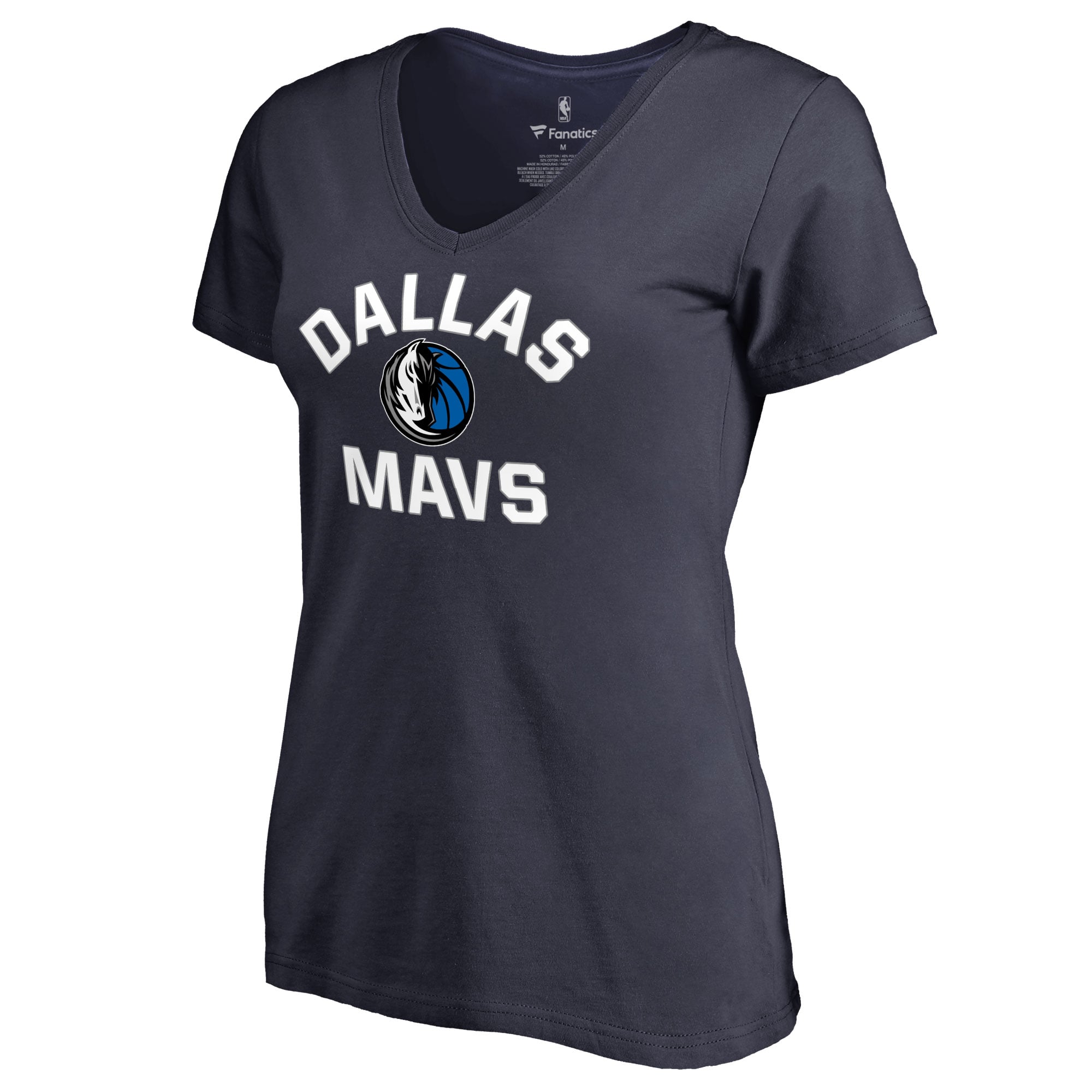 Women's Navy Dallas Mavericks Overtime V-Neck T-Shirt