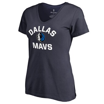Women's Navy Dallas Mavericks Overtime V-Neck T-Shirt