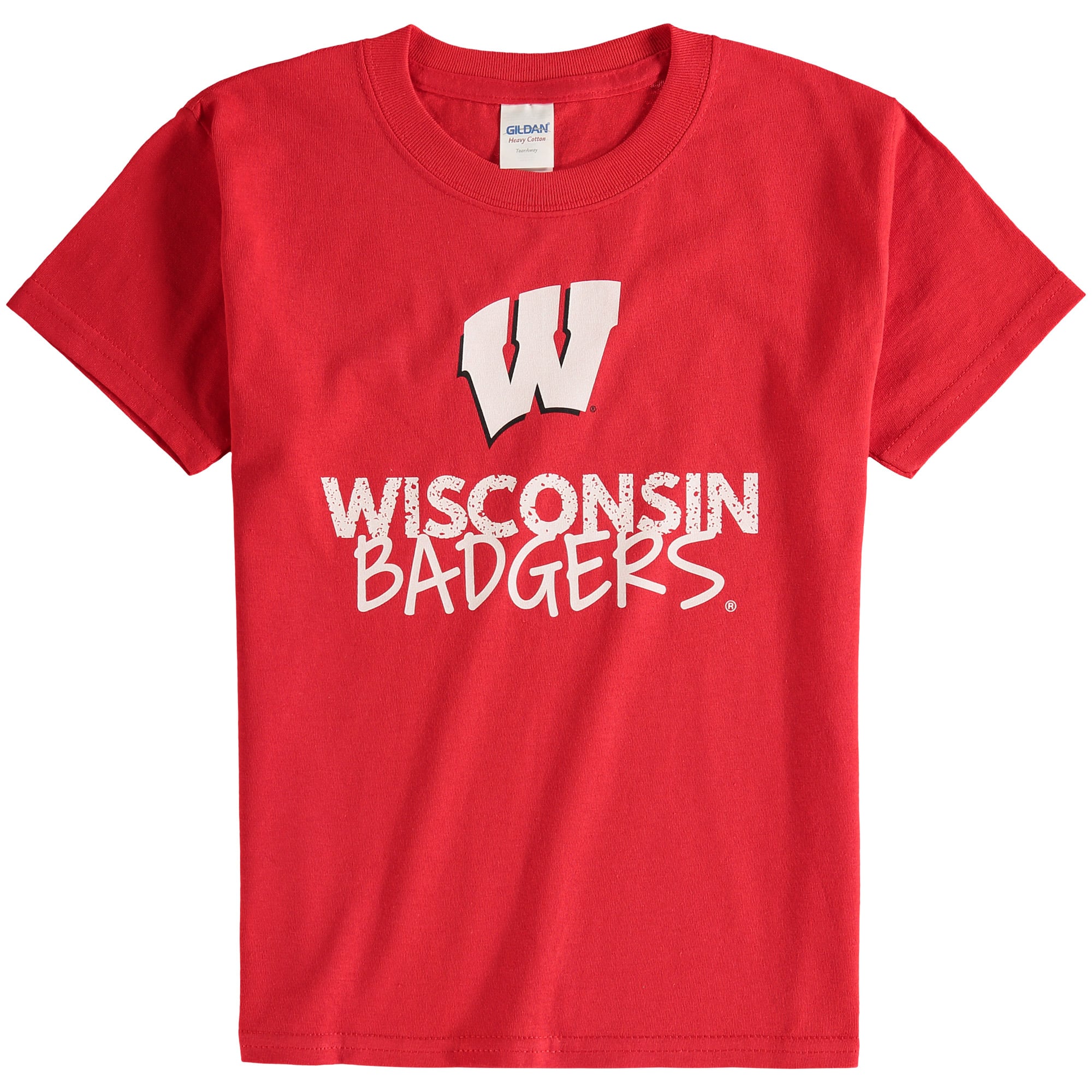 Youth Red Wisconsin Badgers Crew Neck T-Shirt