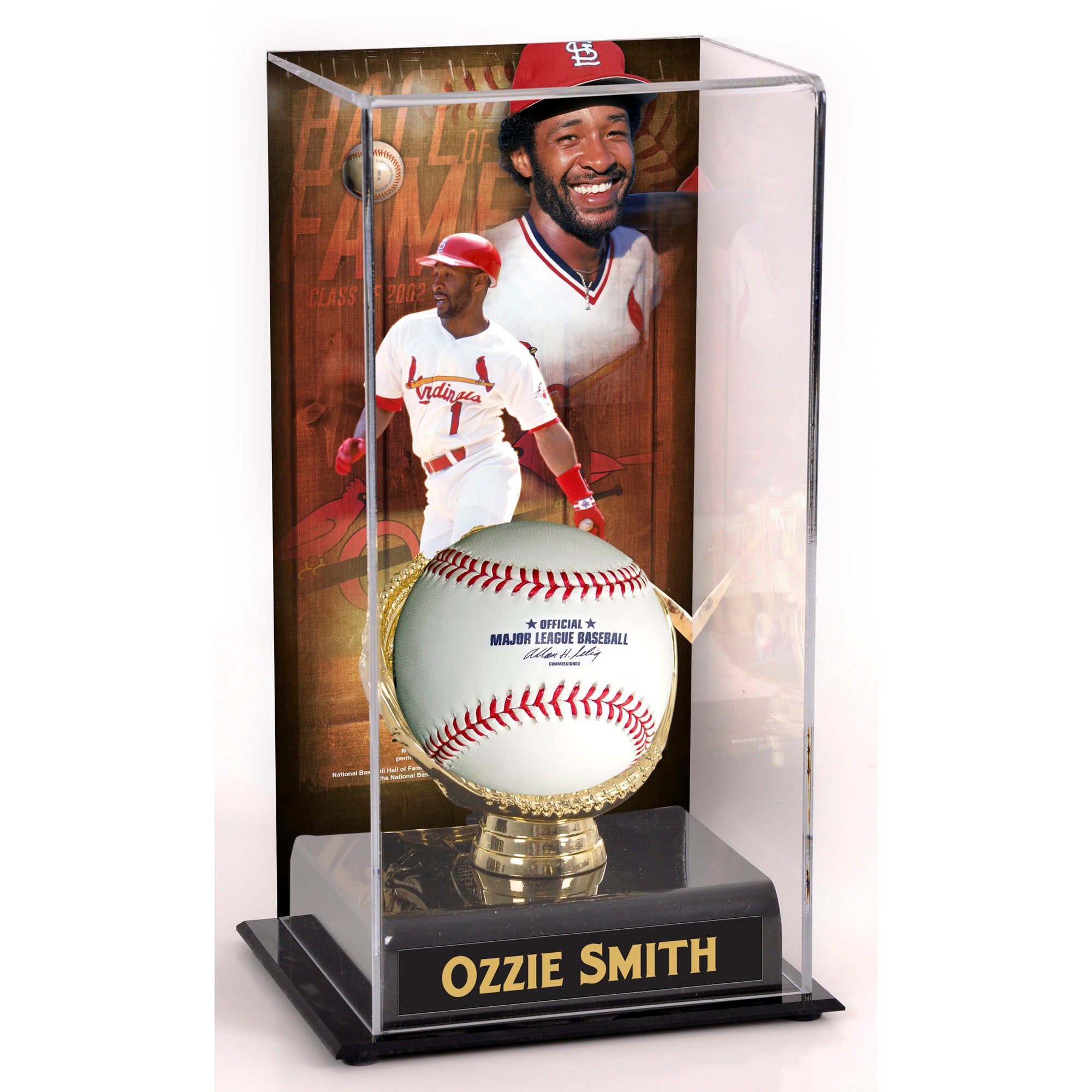 Ozzie Smith St. Louis Cardinals Hall of Fame Sublimated Display Case with Image Ozzie Smith St. Louis Cardinals Hall of Fame Sublimated Display Case with Image