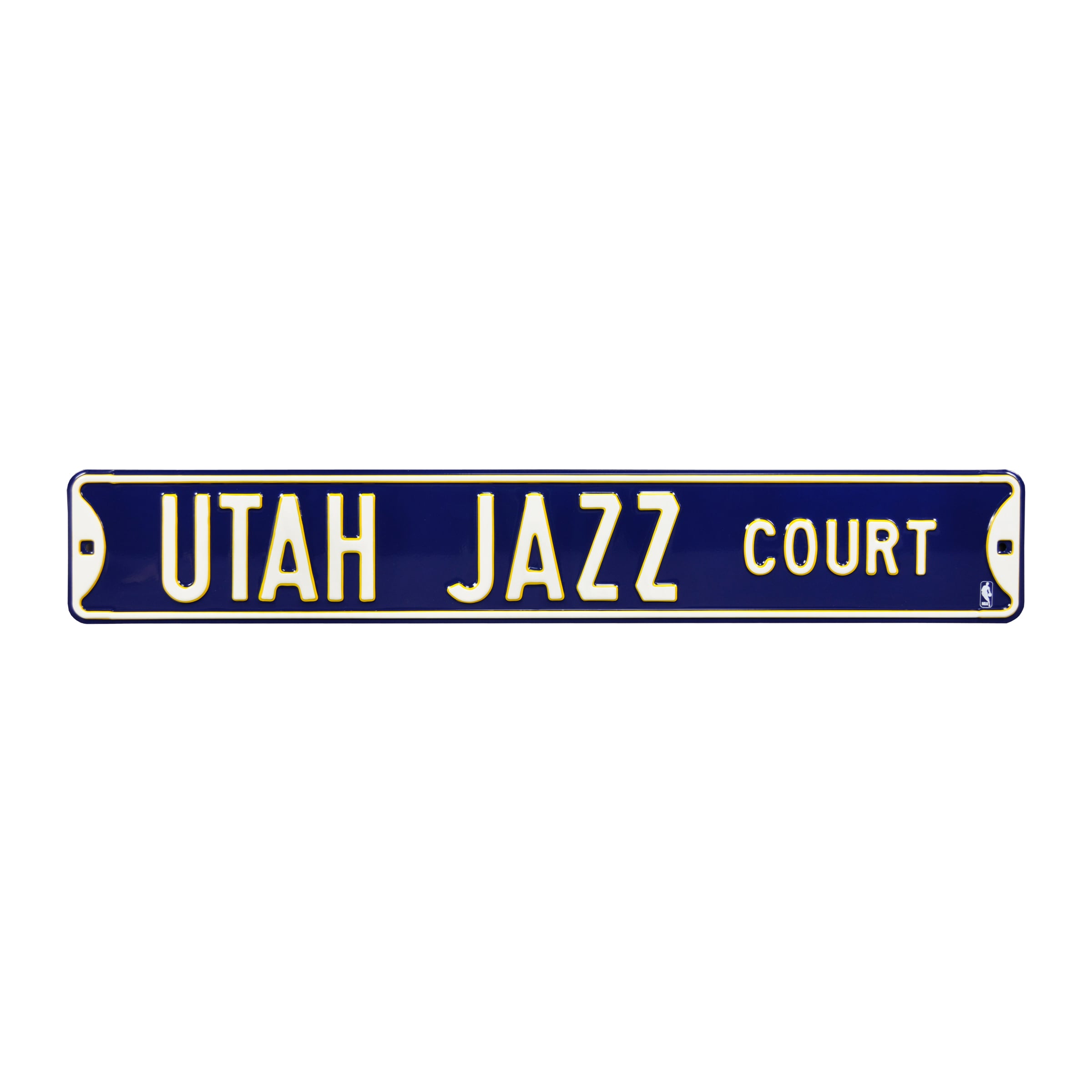 Navy Utah Jazz 6" x 36" Steel Street Sign