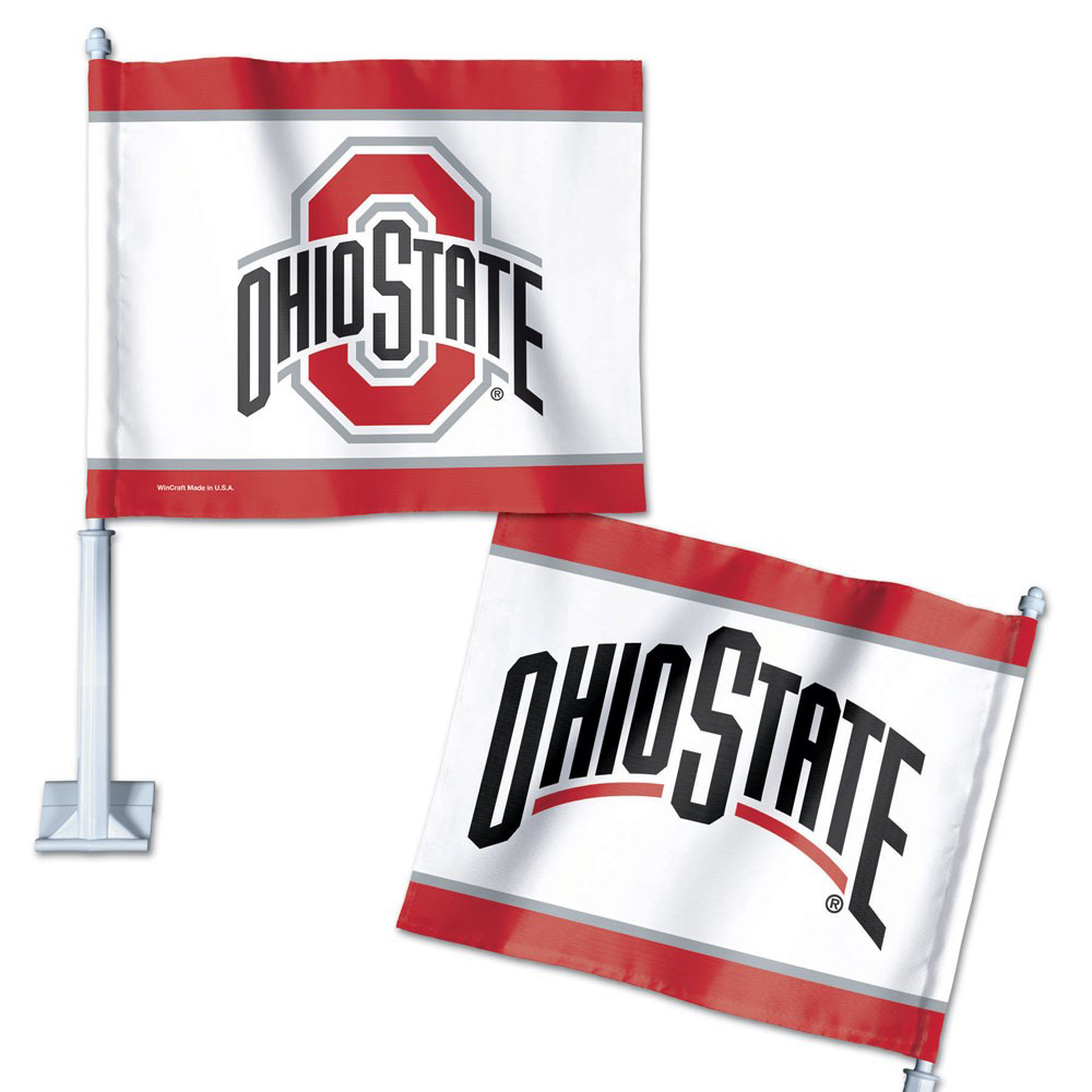 WinCraft Ohio State Buckeyes 12" x 13" Double-Sided Car Flag