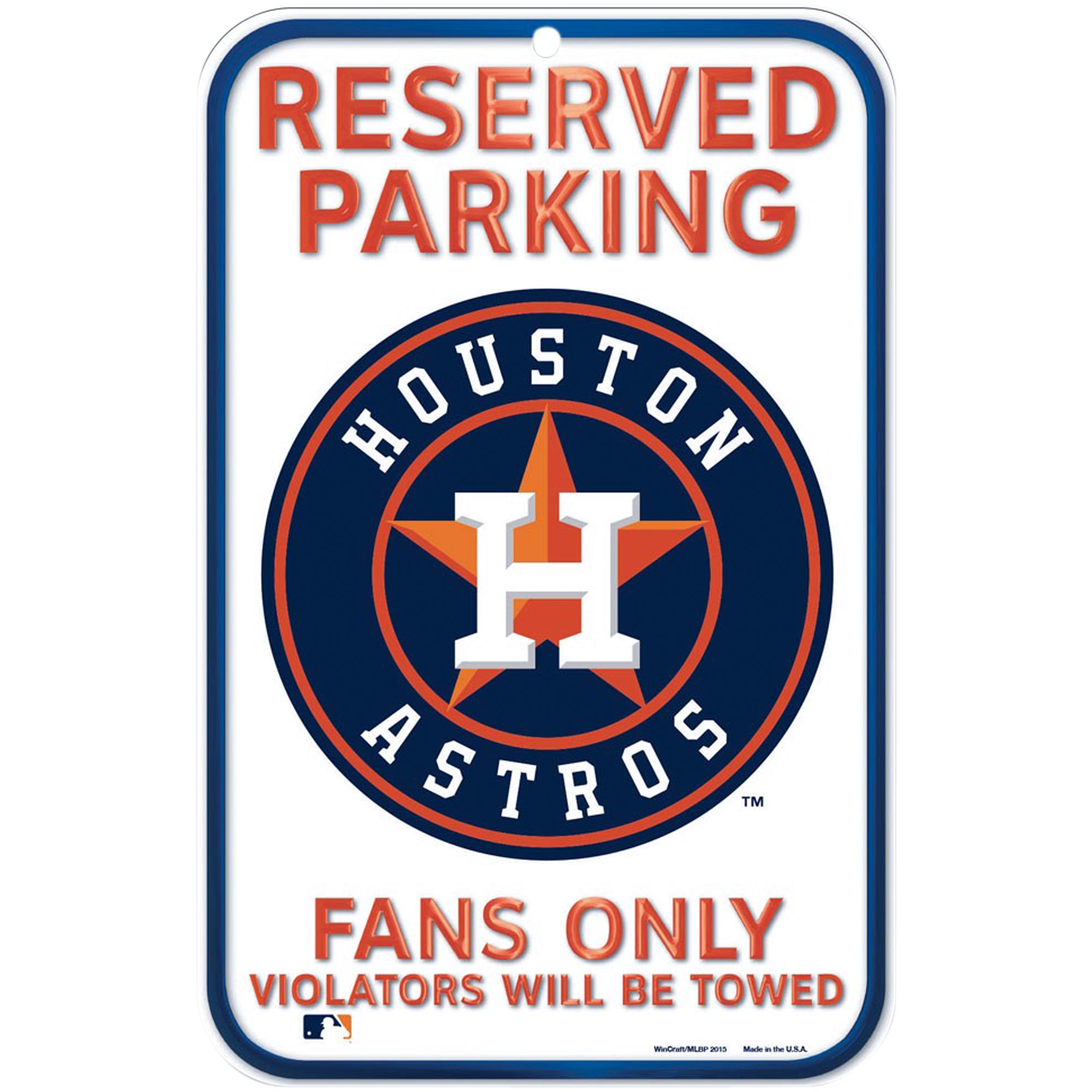 WinCraft Houston Astros 11" x 17" Plastic Sign