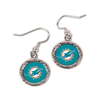 Women's WinCraft Miami Dolphins Round Dangle Earrings