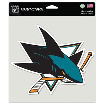"WinCraft  San Jose Sharks 8"" x 8"" Color Car Decal"