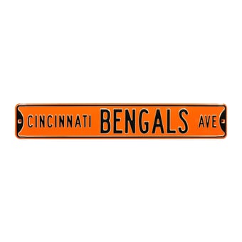Orange Cincinnati Bengals 6" x 36" Steel Street Sign