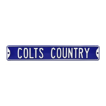 Royal Indianapolis Colts Country 6" x 36" Steel Street Sign