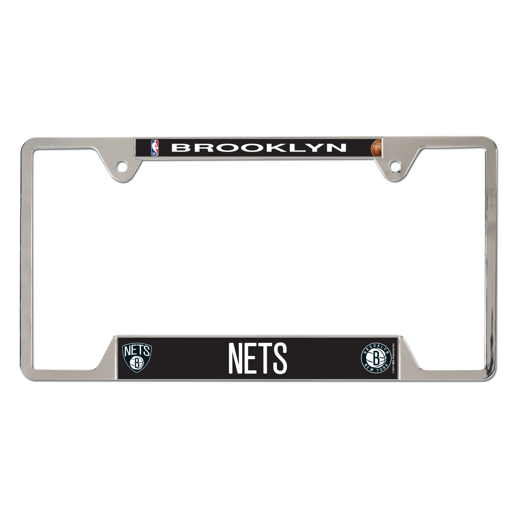 WinCraft Brooklyn Nets Chrome Plated Metal License Plate Frame WinCraft Brooklyn Nets Chrome Plated Metal License Plate Frame