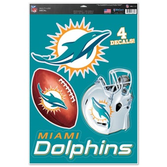 WinCraft Miami Dolphins 11" x 17" #1 Fan Multi-Use Decal Sheet