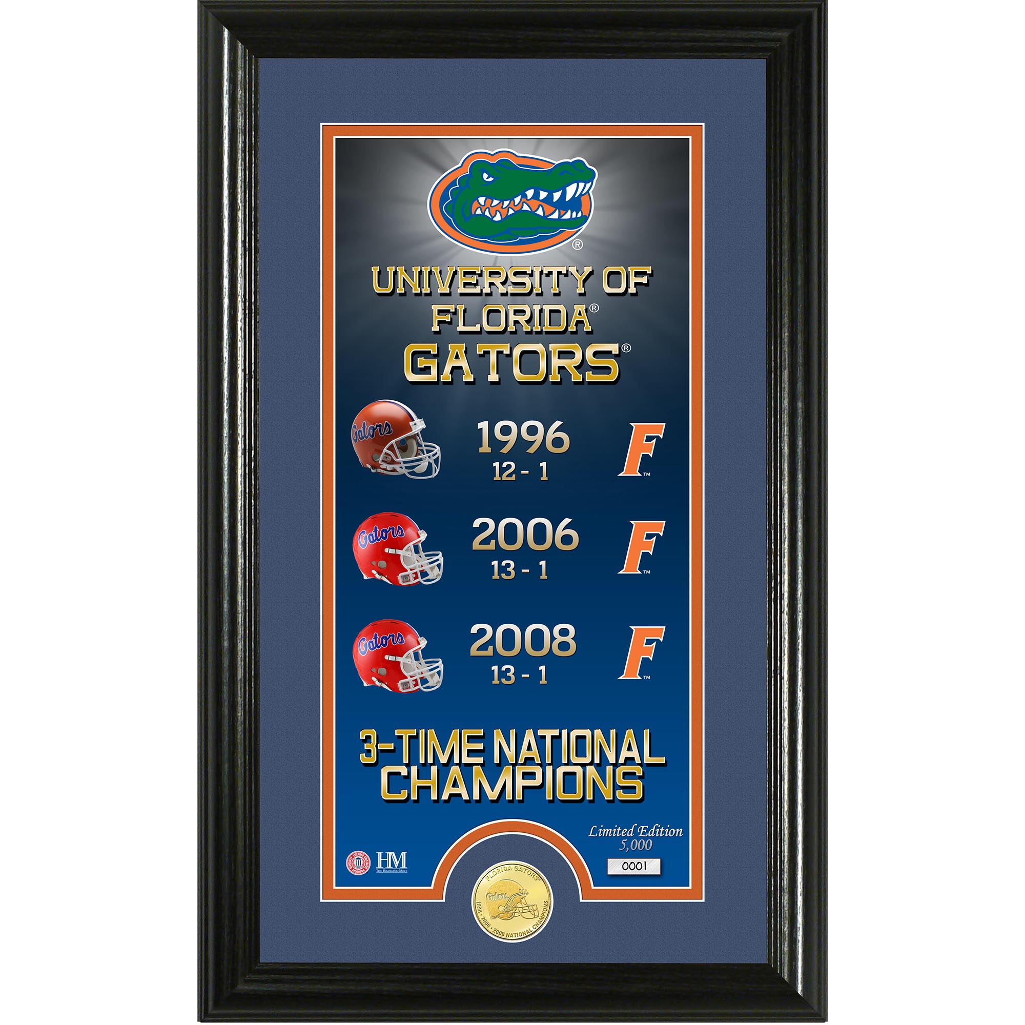 Highland Mint Florida Gators 15" x 22" Legacy Panoramic Photomint