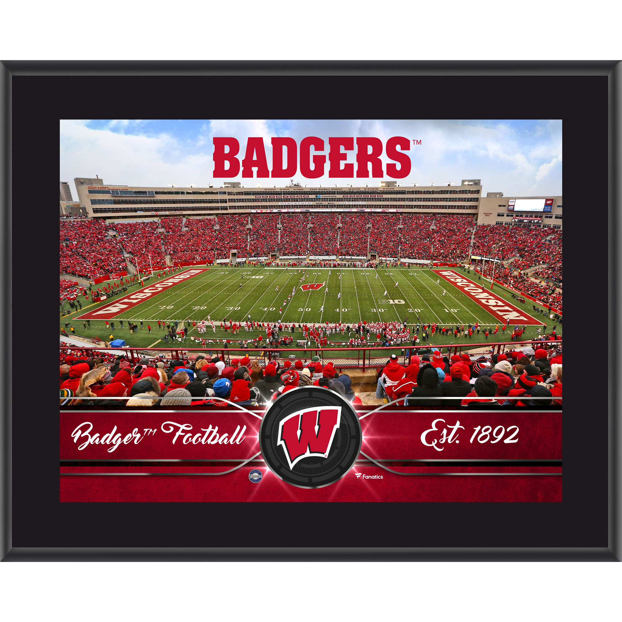 Wisconsin Badgers 10.5" x 13" Sublimated Team Plaque