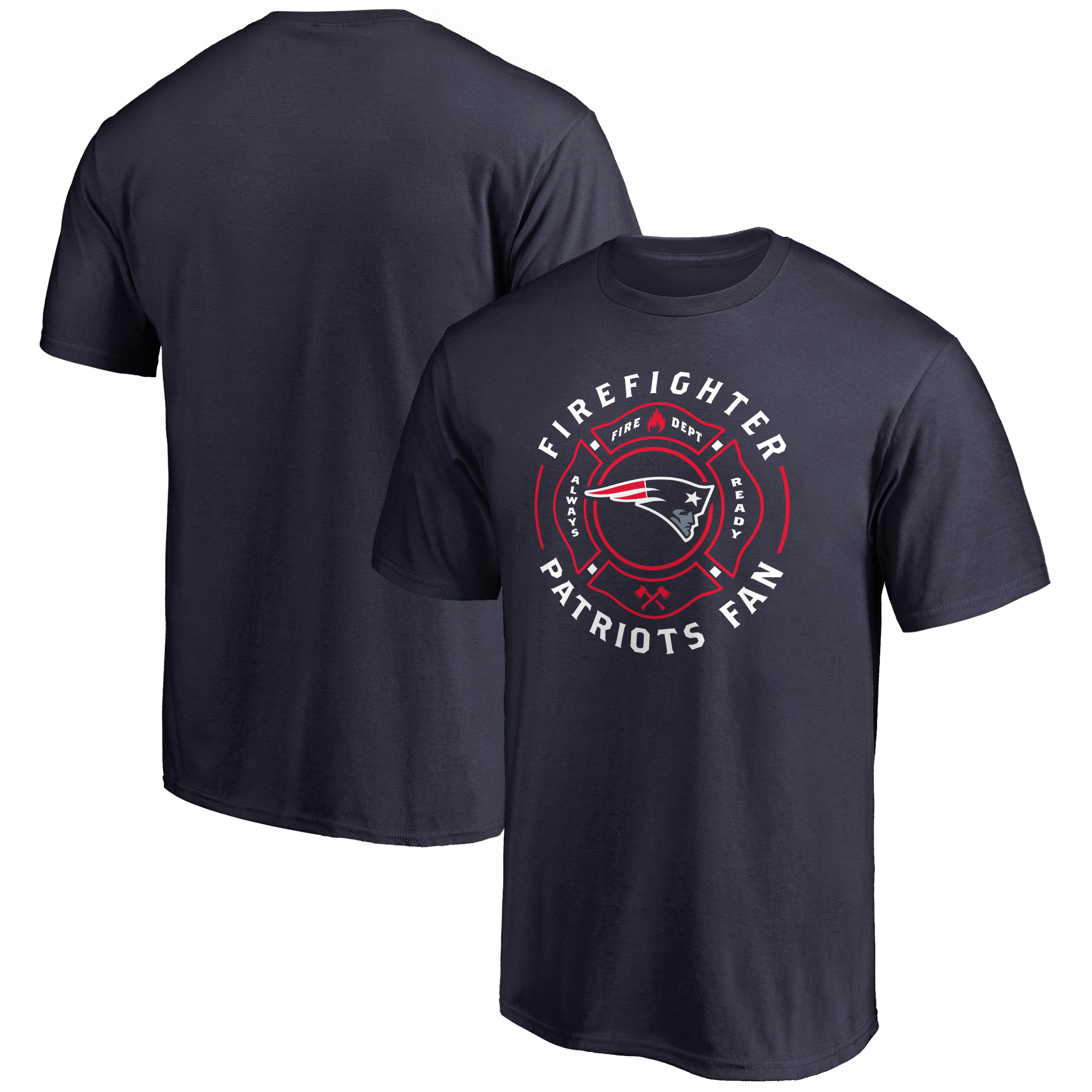 Men's Navy New England Patriots Firefighter T-Shirt