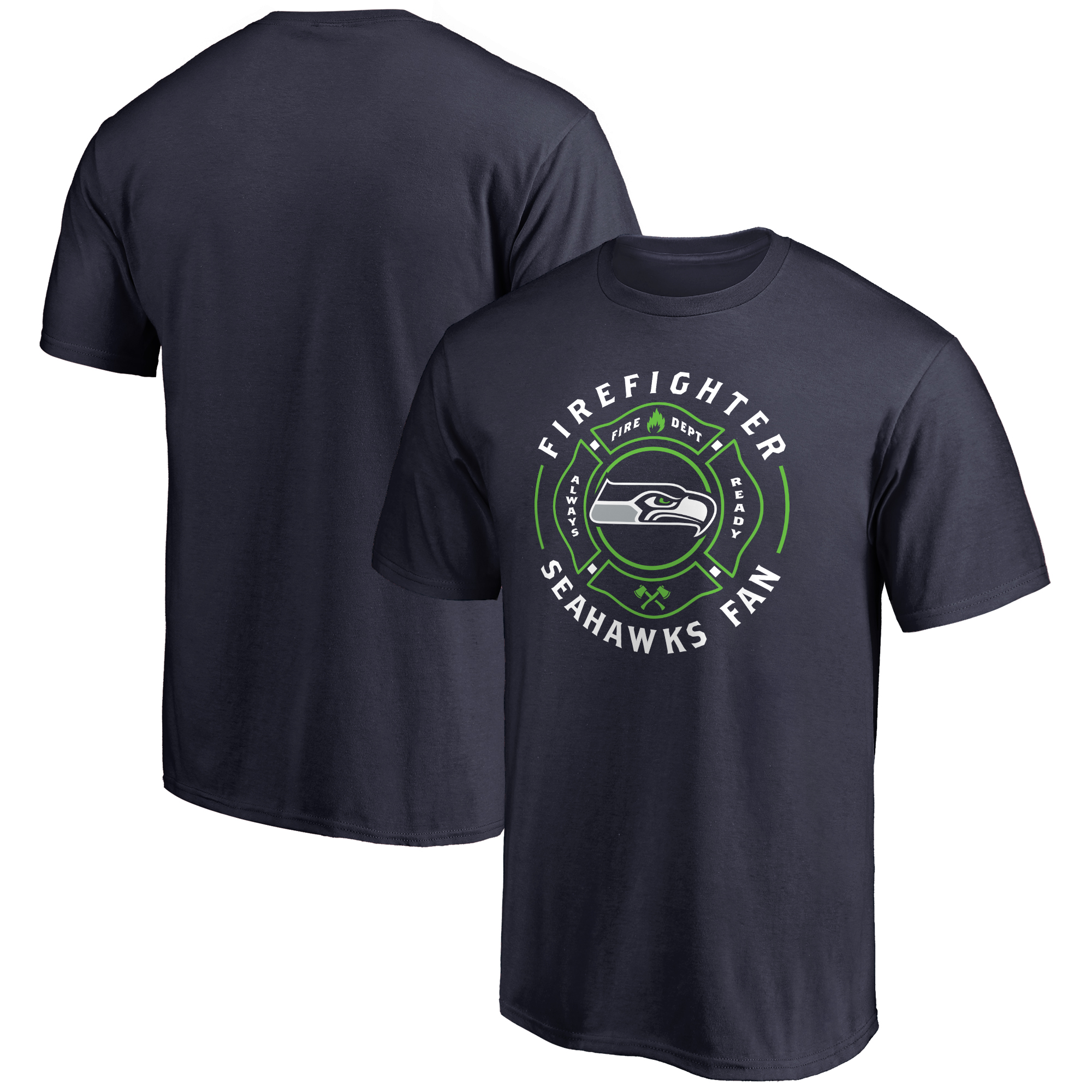 Men's Navy Seattle Seahawks Firefighter T-Shirt