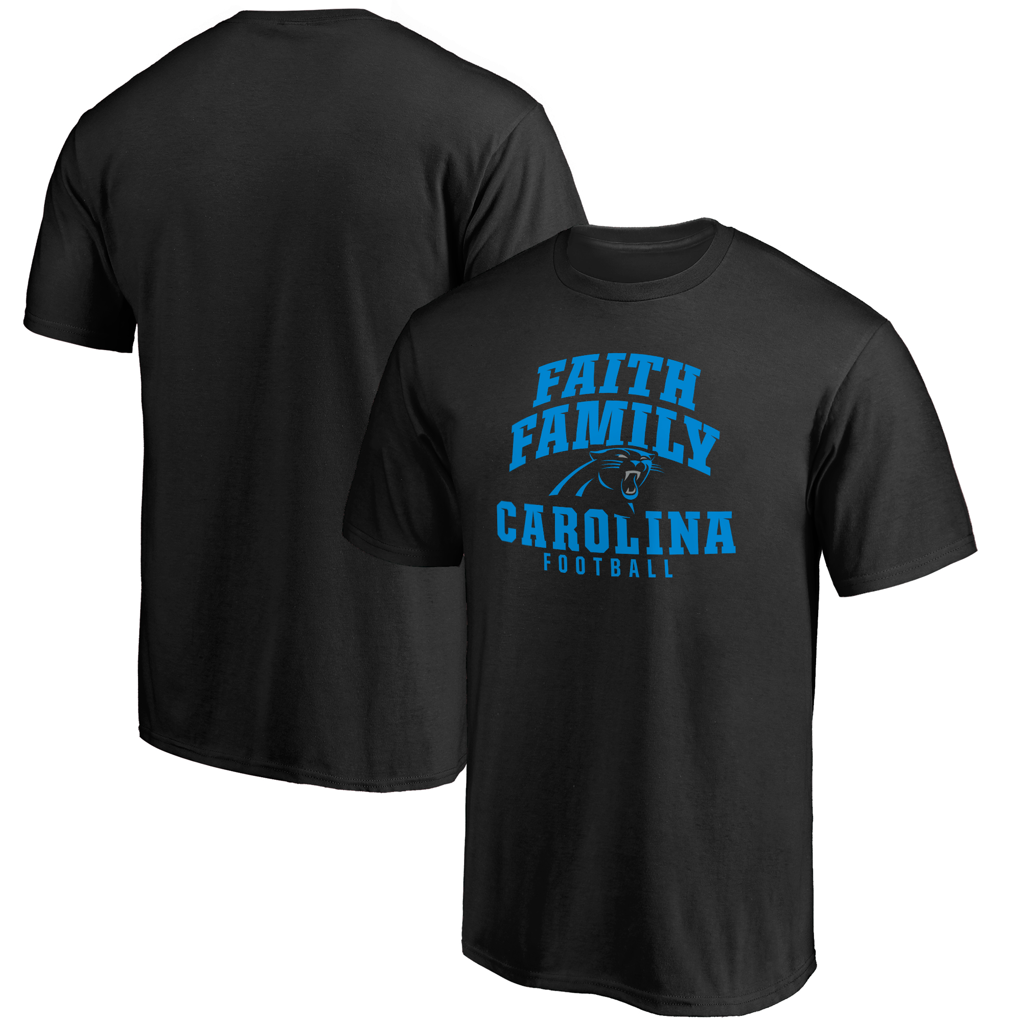 Men’s Black Carolina Panthers Faith Family T-Shirt Men’s Black Carolina Panthers Faith Family T-Shirt