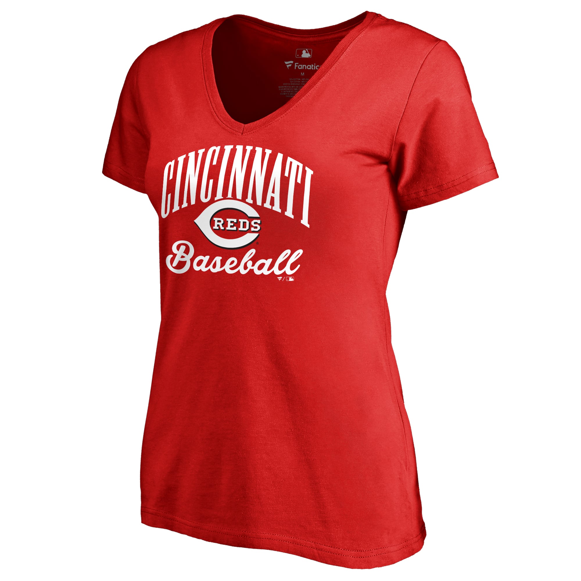 Women's Red Cincinnati Reds Victory Script T-Shirt