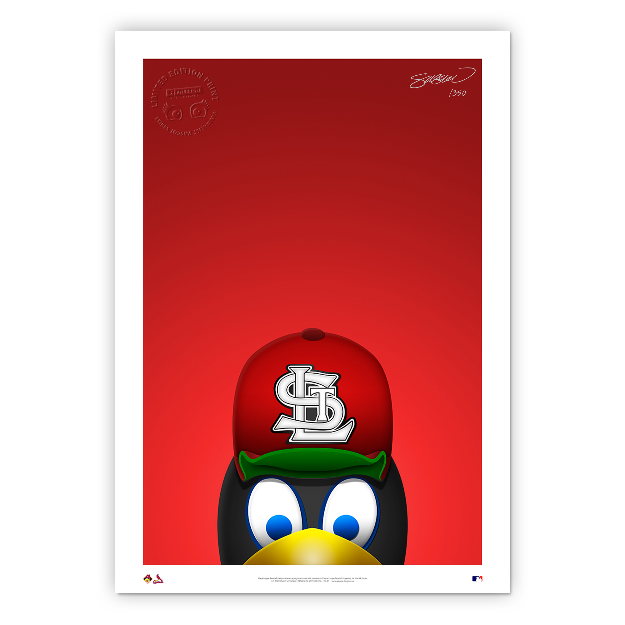 St. Louis Cardinals 14″ x 20″ Minimalist Fredbird Mascot Wall Art St. Louis Cardinals 14″ x 20″ Minimalist Fredbird Mascot Wall Art