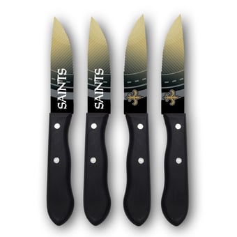 Woodrow New Orleans Saints 4-Piece Stainless Steel Steak Knife Set
