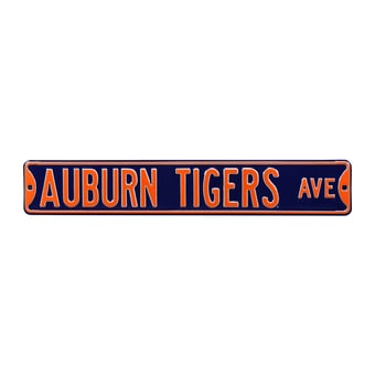 Navy Auburn Tigers 6" x 36" College Ave Street Sign