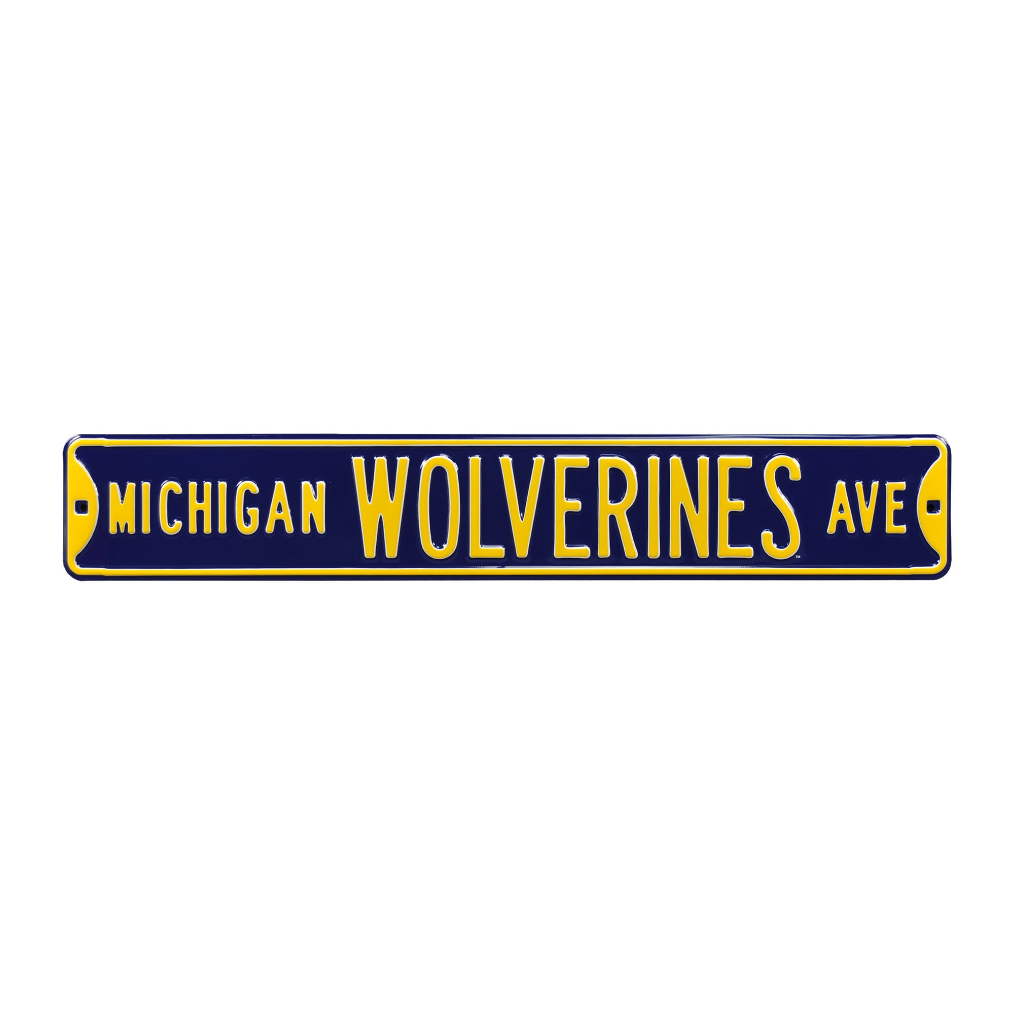 Navy Michigan Wolverines 6" x 36" College Ave Team Street Sign