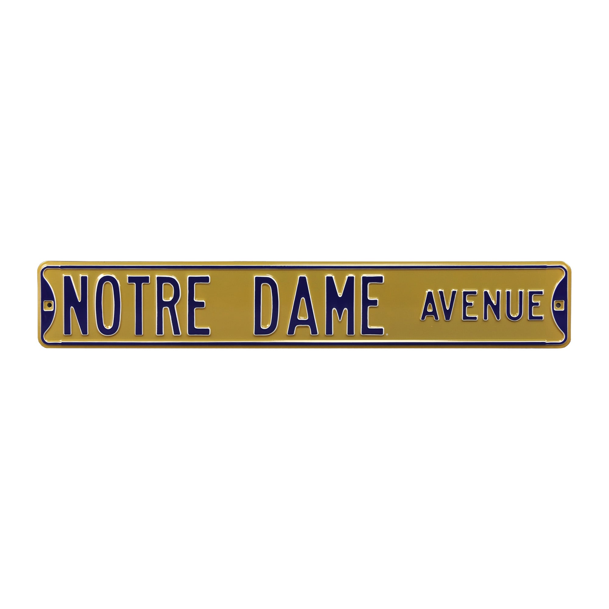 Gold Notre Dame Fighting Irish 6" x 36" College Ave Street Sign