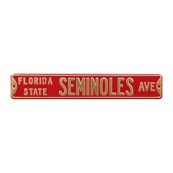 Garnet Florida State Seminoles 6" x 36" College Ave Street Sign