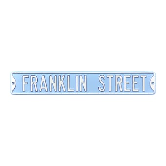 Carolina Blue North Carolina Tar Heels 6" x 36" College Ave Embossed Street Sign