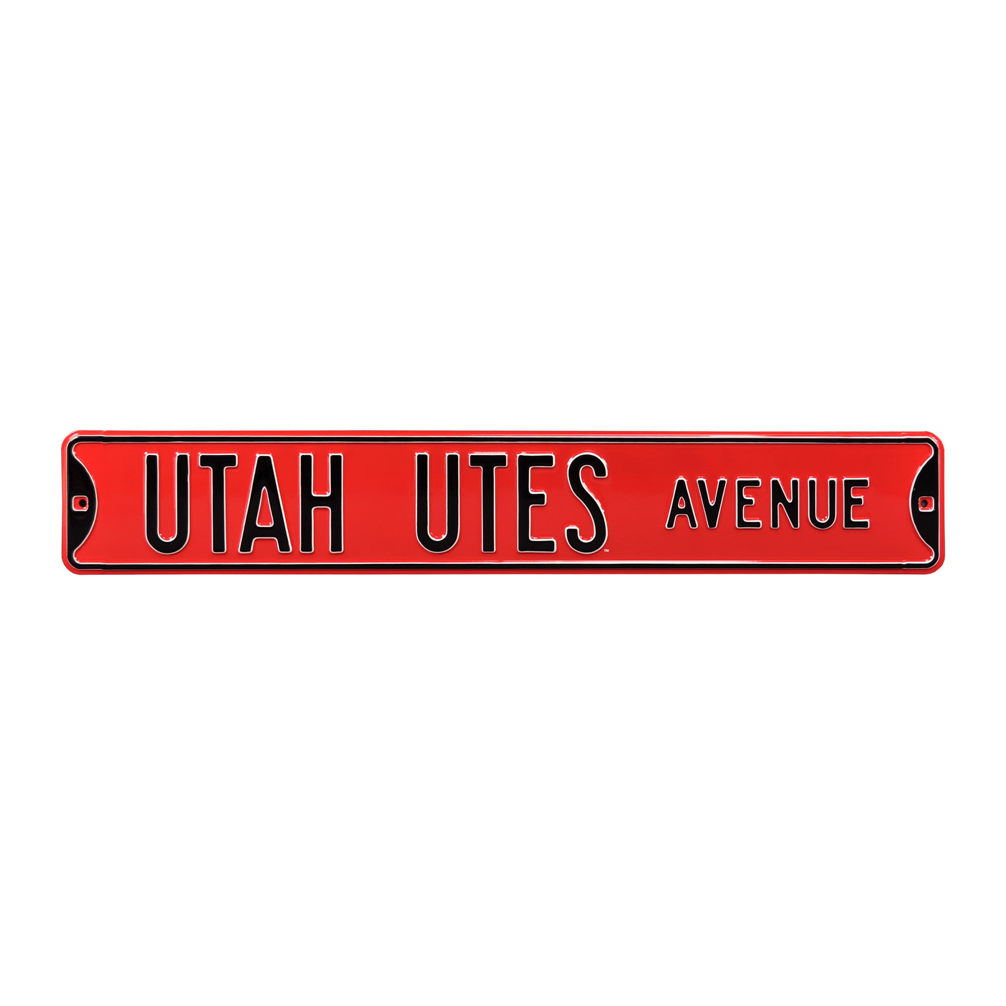 Red Utah Utes 6" x 36" College Ave Street Sign