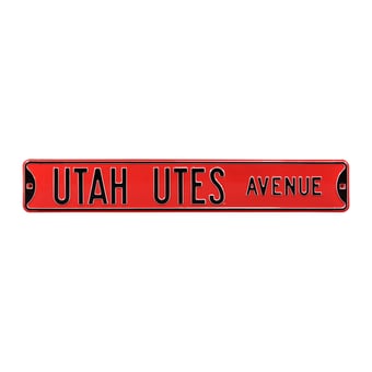 Red Utah Utes 6" x 36" College Ave Street Sign