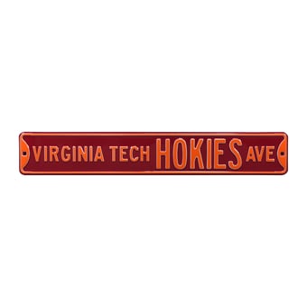 Maroon Virginia Tech Hokies 6" x 36" College Ave Street Sign