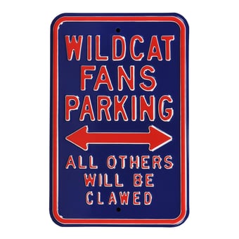 Blue Arizona Wildcats 12" x 18" College Parking Sign