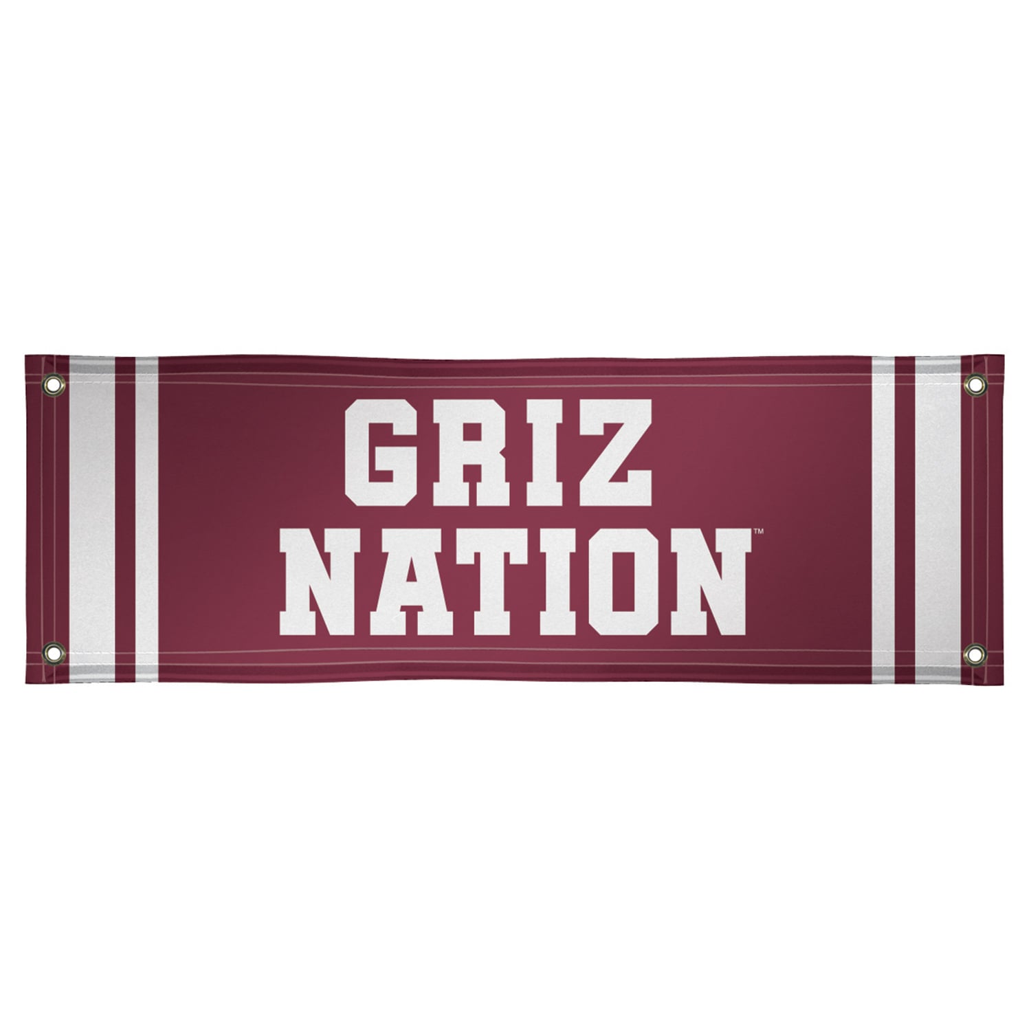 Maroon/White Montana Grizzlies 2' x 6' Vinyl Claw Horizontal Banner