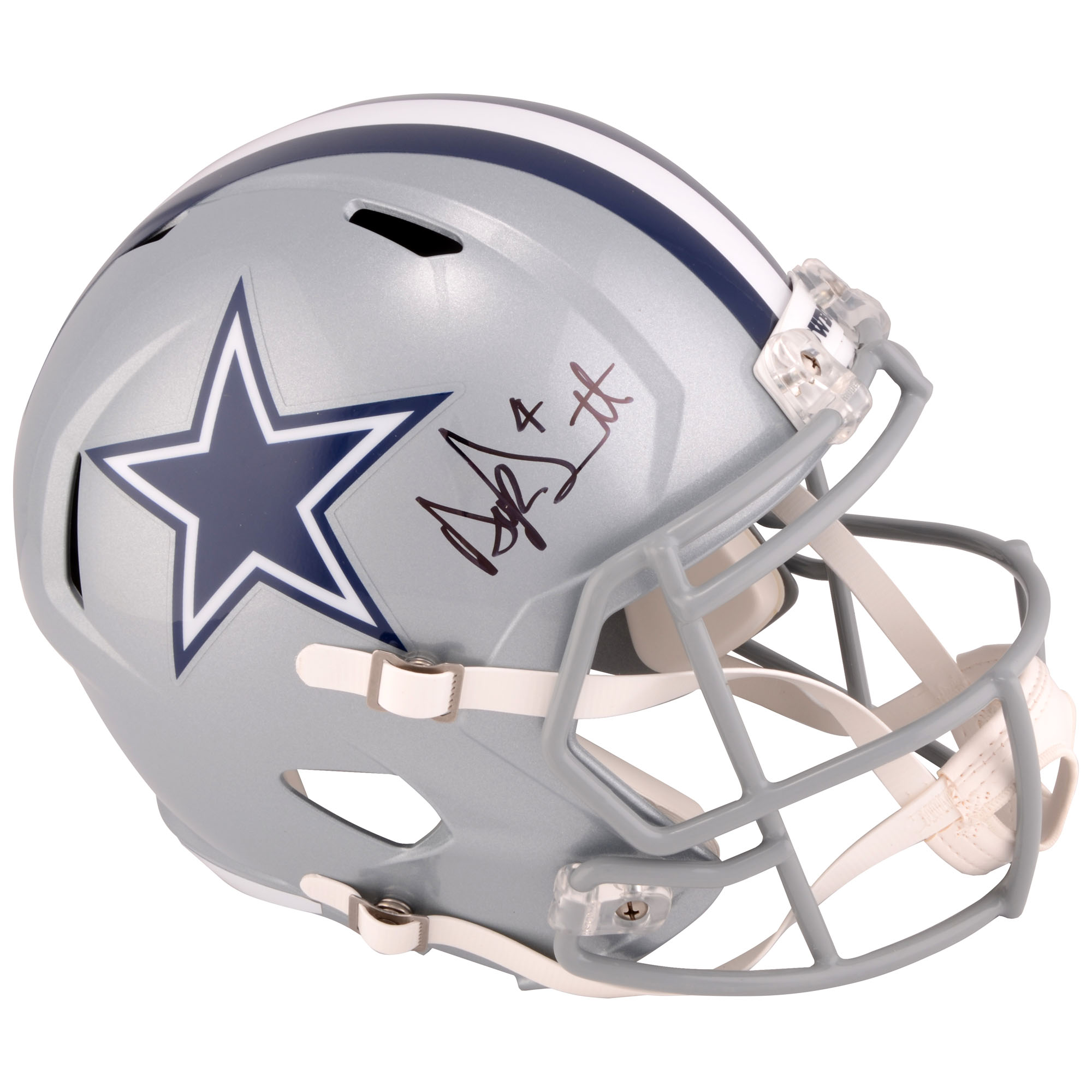 Dak Prescott Dallas Cowboys Autographed Riddell Speed Replica Helmet Dak Prescott Dallas Cowboys Autographed Riddell Speed Replica Helmet