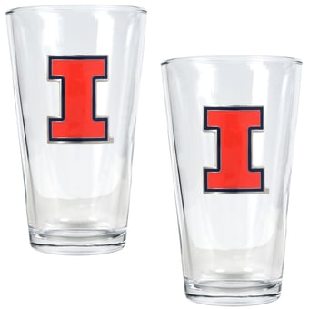 Illinois Fighting Illini 16oz. Pint Glass Set