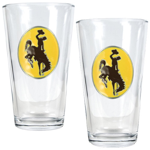Wyoming Cowboys 16oz. Pint Glass Set