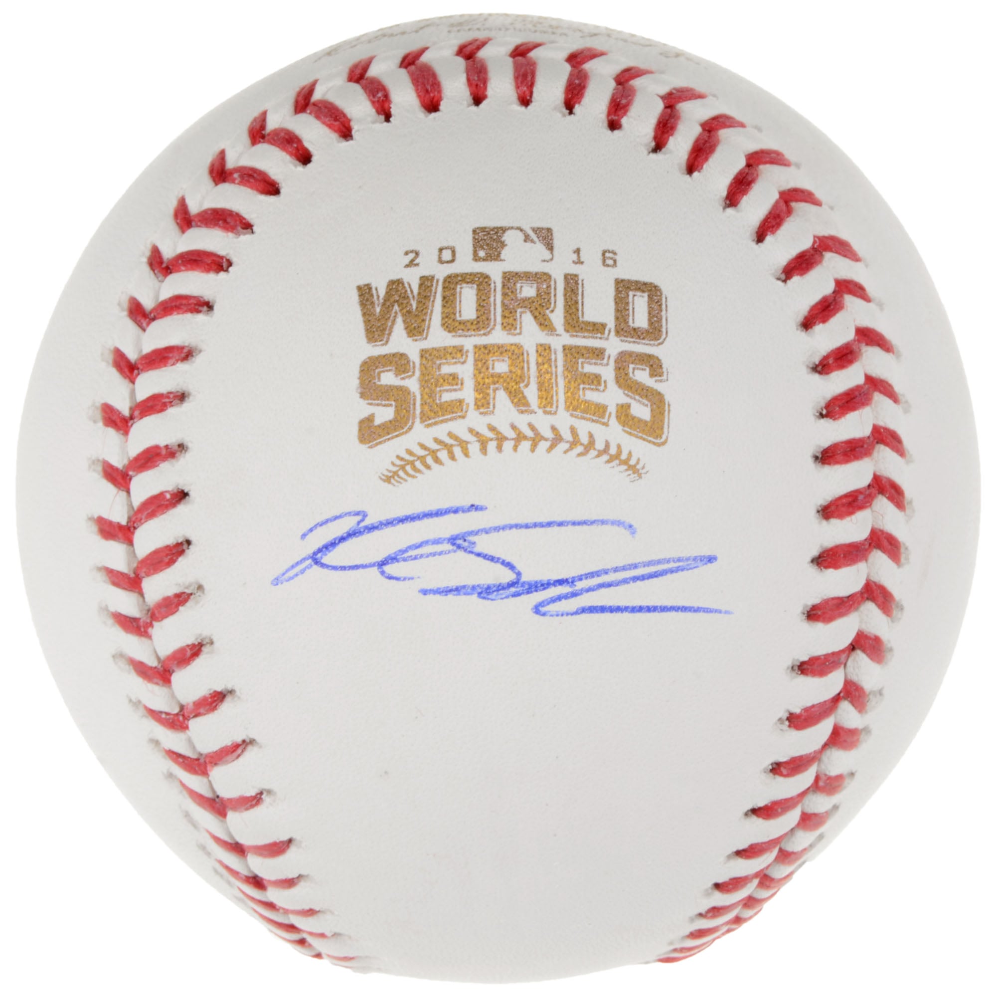 Kyle Schwarber Chicago Cubs 2016 MLB World Series Champions Autographed World Series Logo Baseball