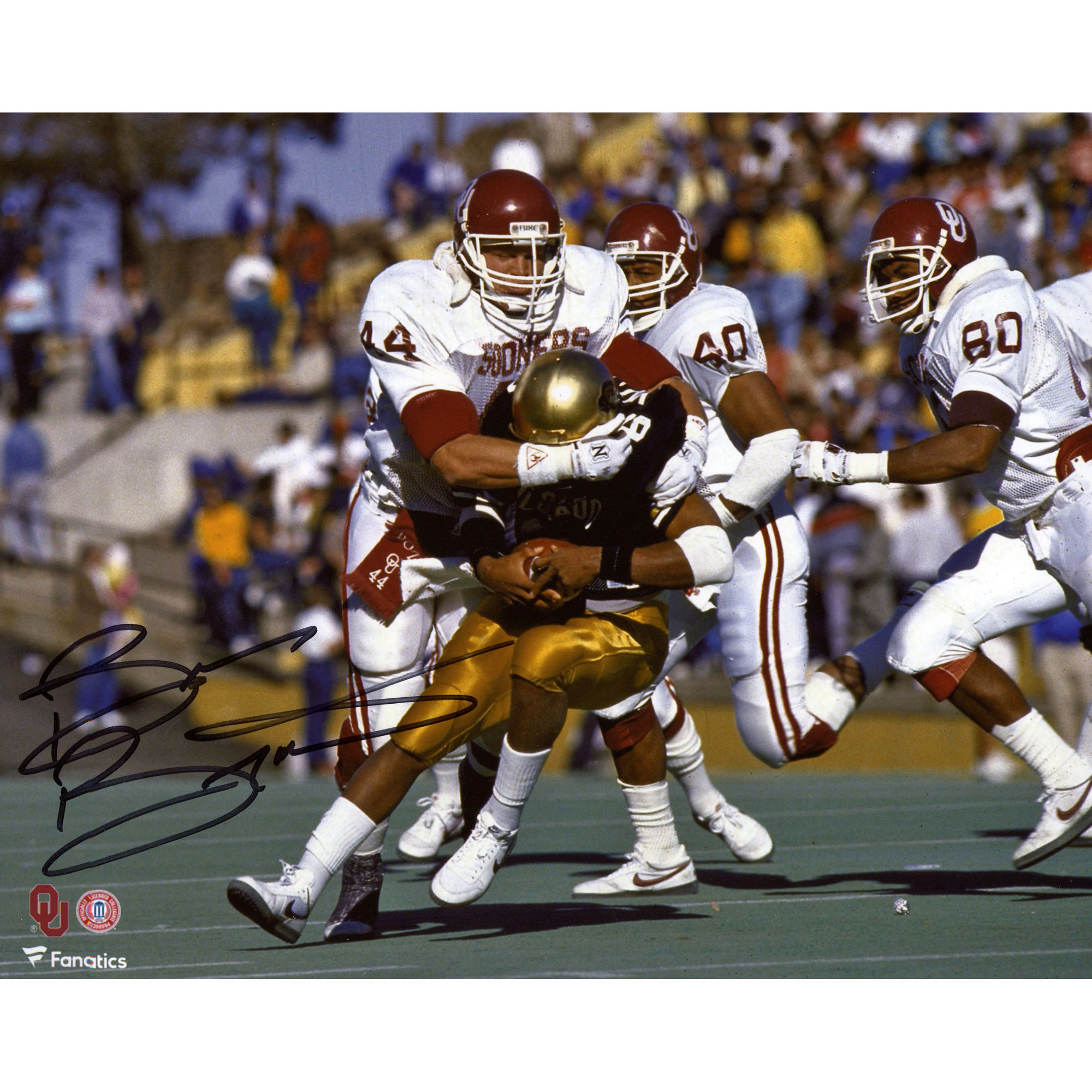 Brian Bosworth Oklahoma Sooners Autographed 8" x 10" Tackle Photograph