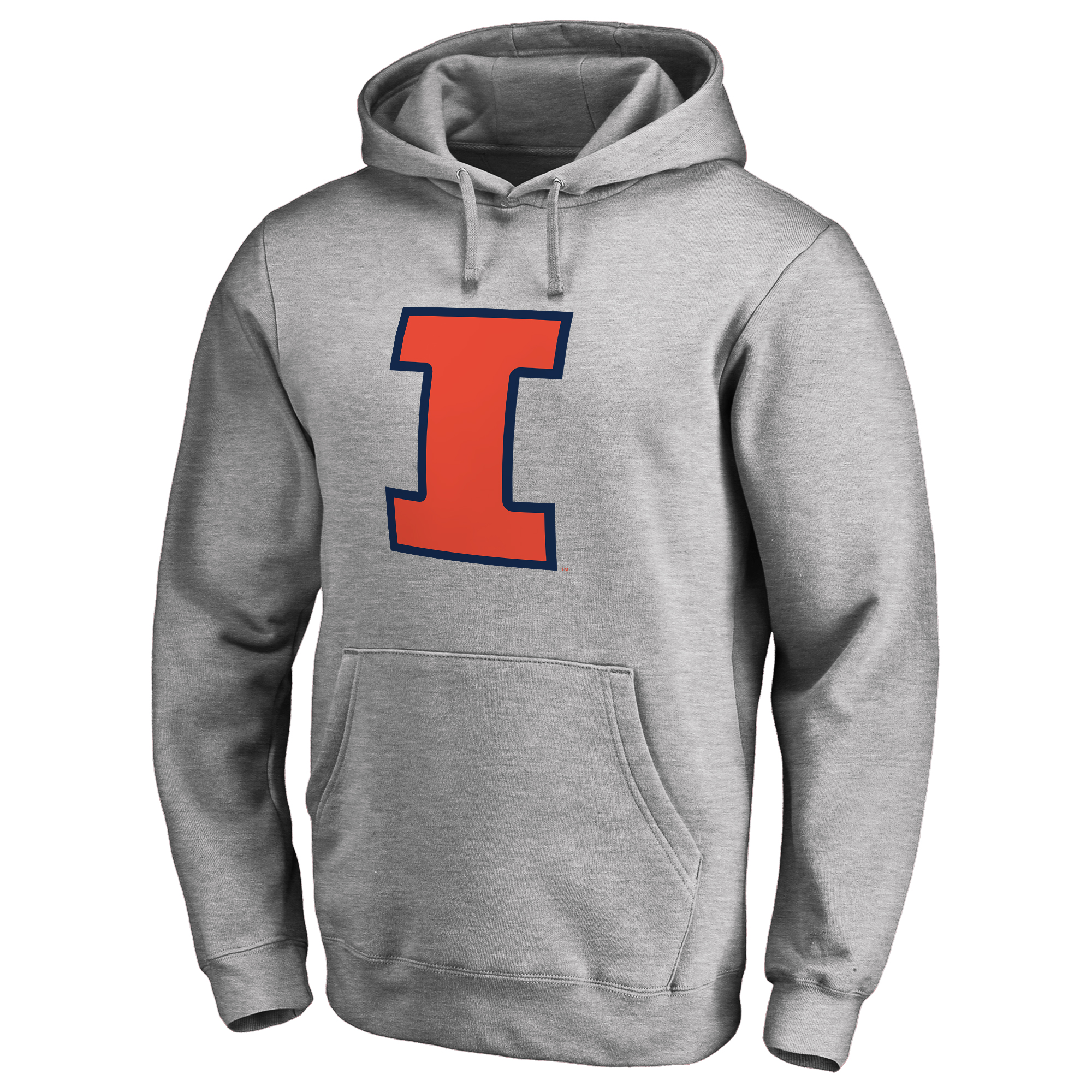 Men’s Ash Illinois Fighting Illini Primary Team Logo Pullover Hoodie Men’s Ash Illinois Fighting Illini Primary Team Logo Pullover Hoodie