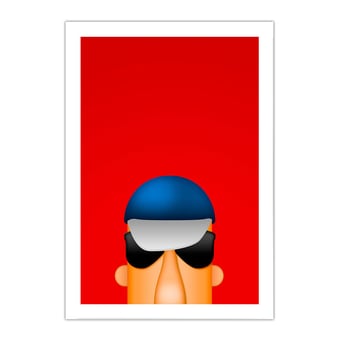 Milwaukee Brewers Mascot 14" x 20" Polish Sausage Minimalist Art Giclee