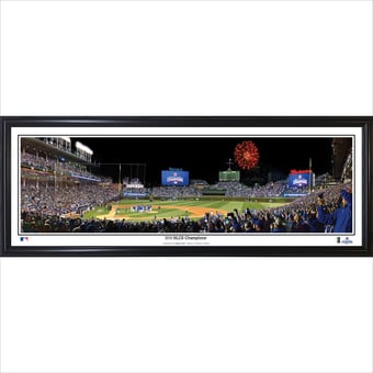Chicago Cubs 14" x 40" 2016 NLCS Champions Standard Black Frame Panorama