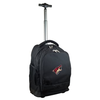 Black Arizona Coyotes 19'' Premium Wheeled Backpack