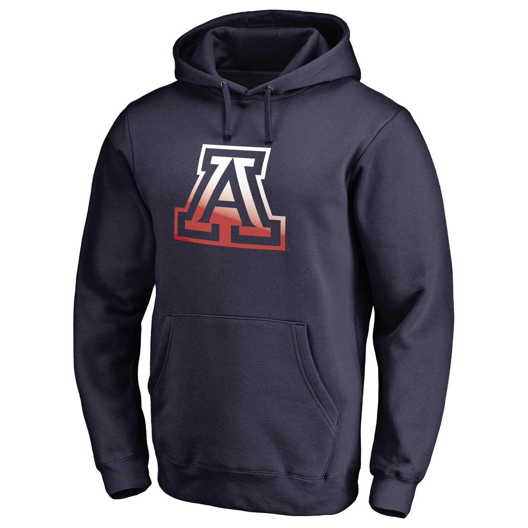 Men's Navy Arizona Wildcats Gradient Logo Pullover Hoodie