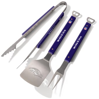 Fanpoint Baltimore Ravens Spirit Series 3-Piece BBQ Set