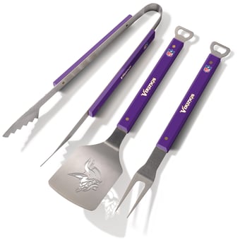Fanpoint Minnesota Vikings Spirit Series 3-Piece BBQ Set