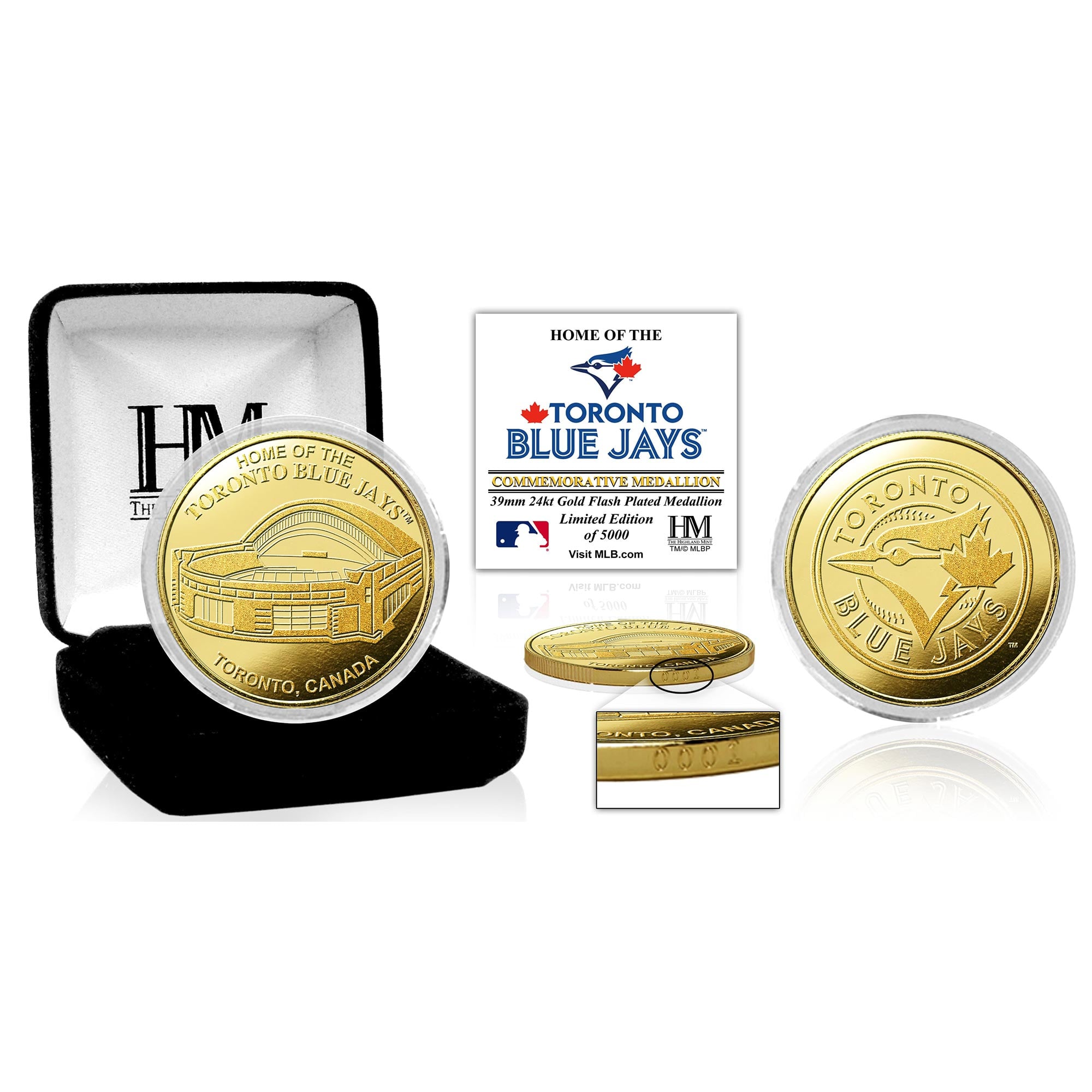 Highland Mint Toronto Blue Jays Gold Stadium Collector Coin