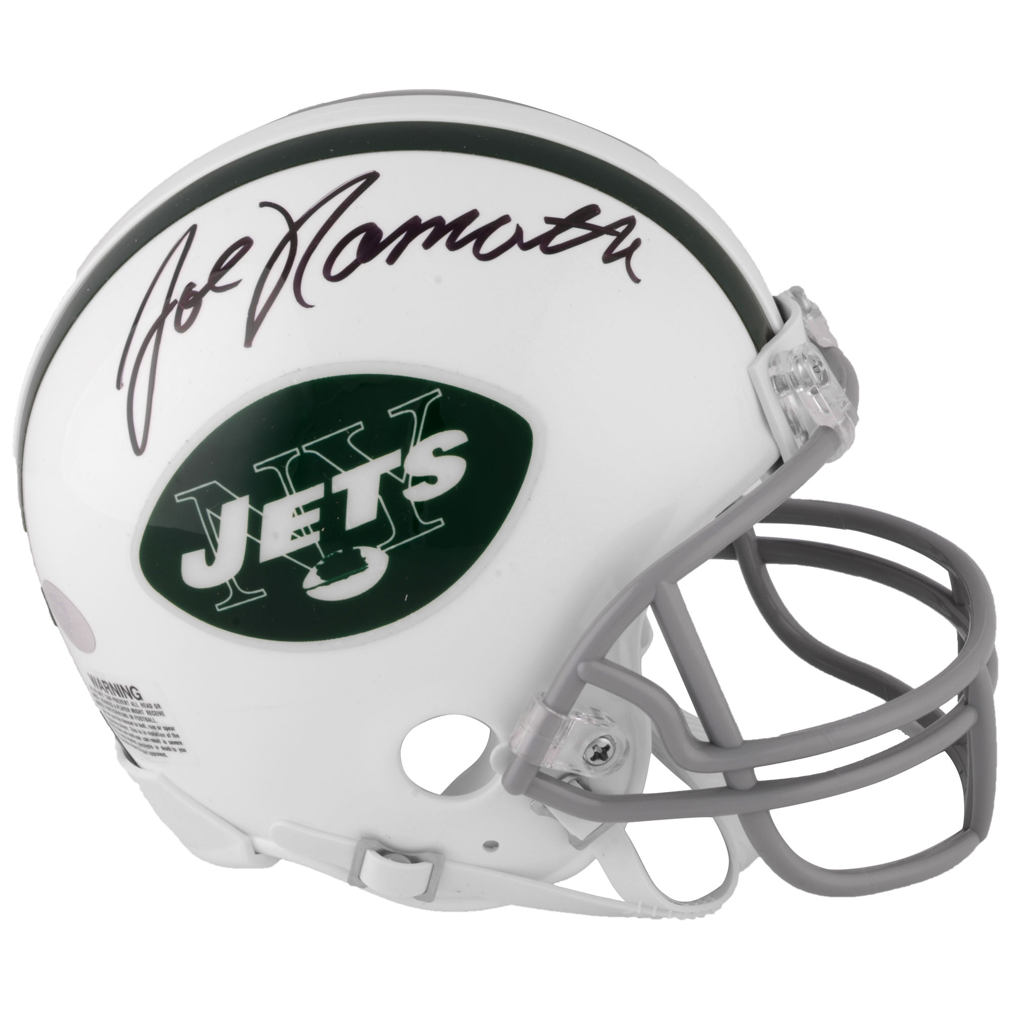Joe Namath New York Jets Autographed Riddell Throwback Mini Helmet
