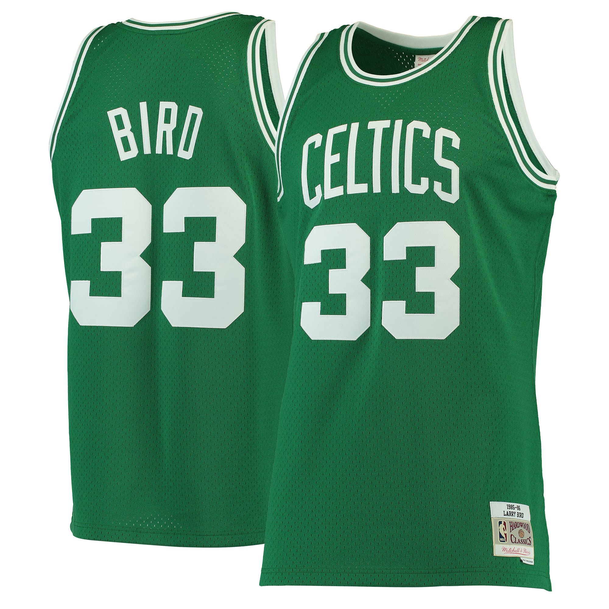 Mitchell & Ness Larry Bird Kelly Green Boston Celtics Hardwood Classics Swingman-Trikot für Herren