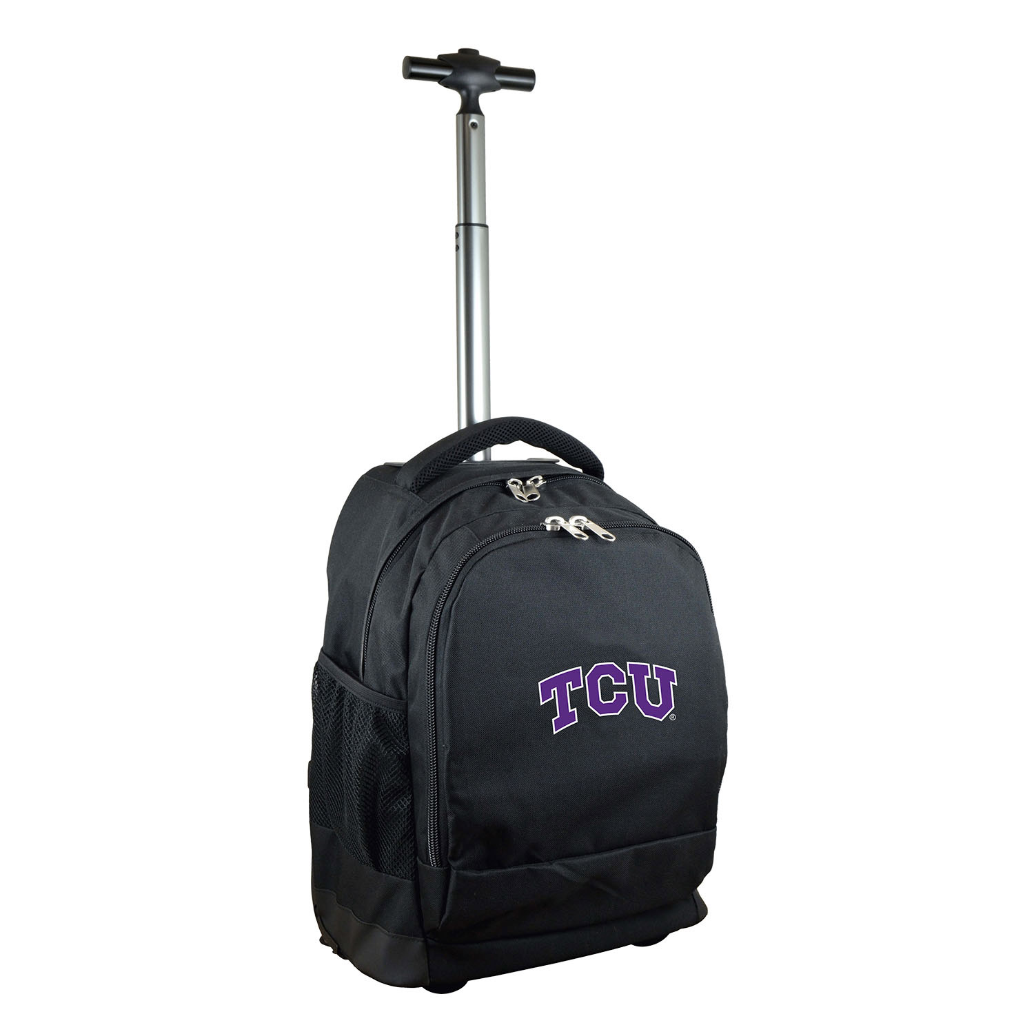 Black TCU Horned Frogs 19'' Premium Wheeled Backpack