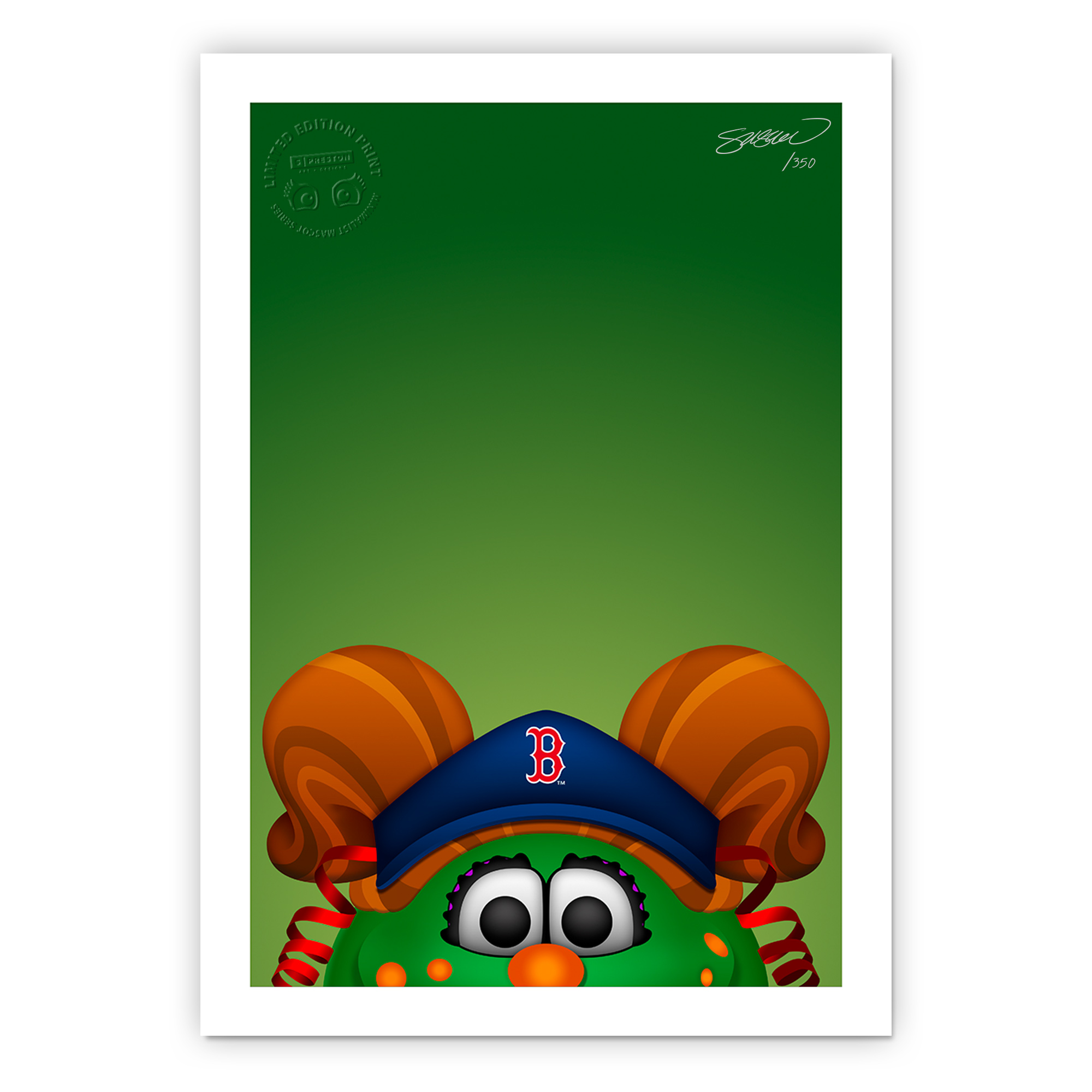 Boston Red Sox 24" x 32" Minimalist Art Giclee