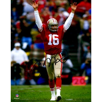 Joe Montana San Francisco 49ers Autographed 8" x 10" Hands Up Photograph