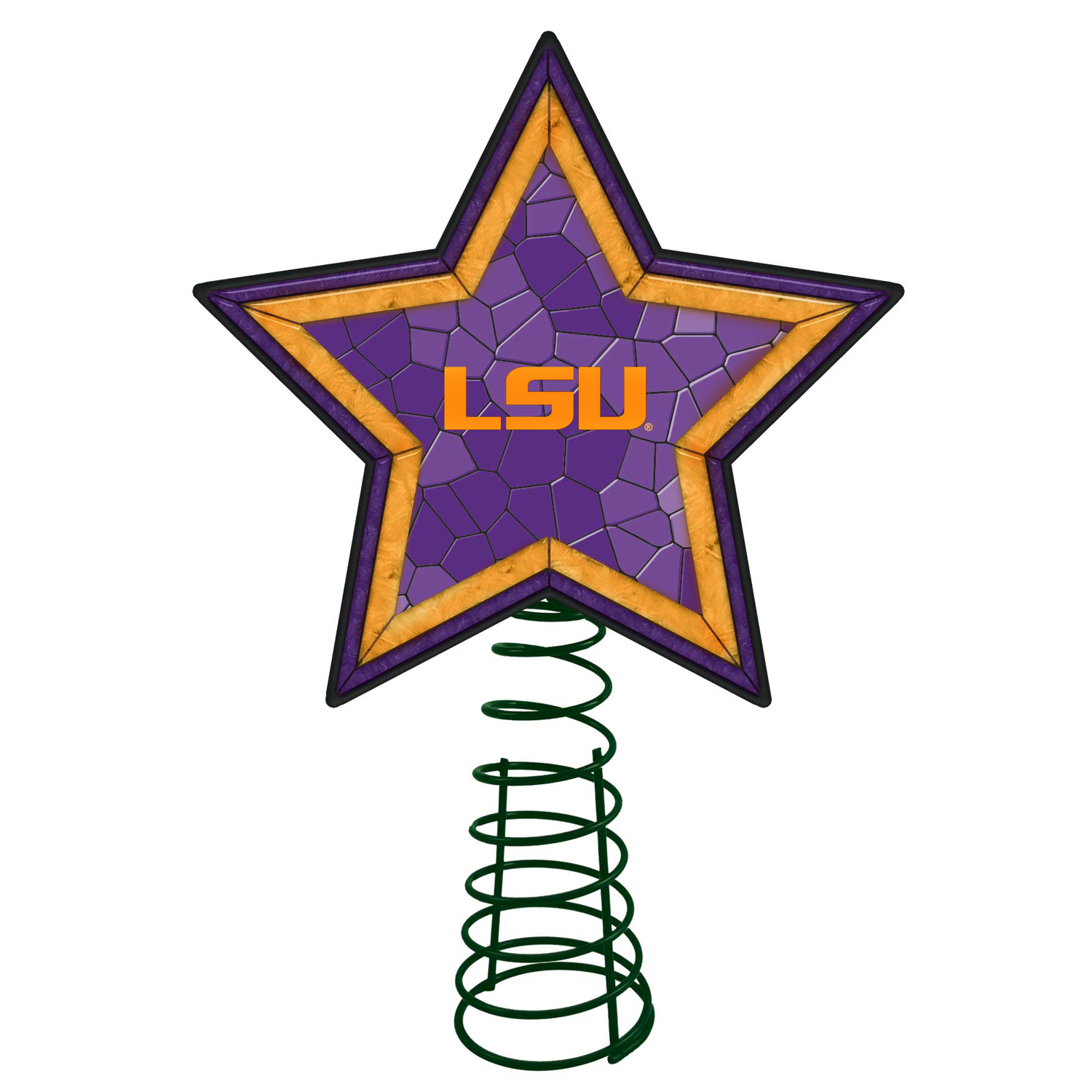 LSU Tigers Mosaic Tree Topper